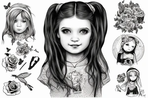 A little girl knite tattoo idea