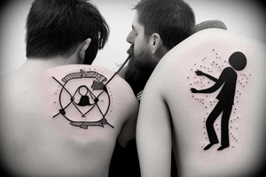A father pushing his doughter in a swing tattoo idea