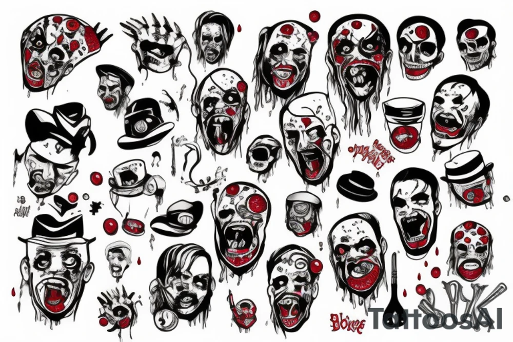 Bloody bucket tattoo idea