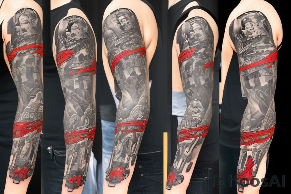 Cartoon reaper with machine gun tattoo idea