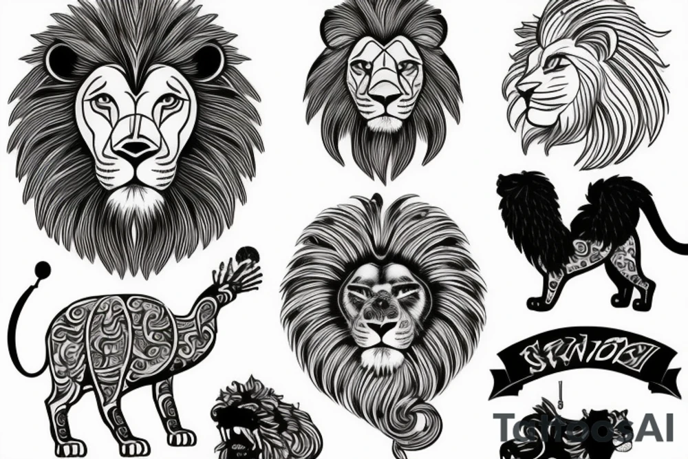 Lion Sin of Pride, Mythical, Greek, tattoo idea