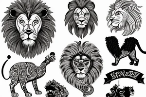 Lion Sin of Pride, Mythical, Greek, tattoo idea
