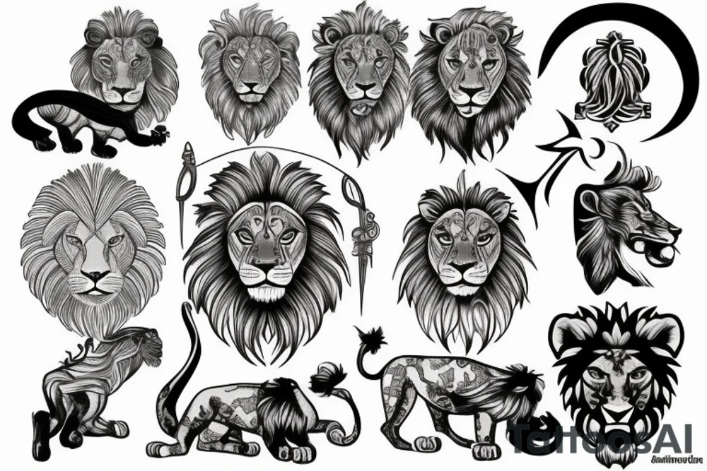 Lion Sin of Pride, Mythical, Greek, tattoo idea