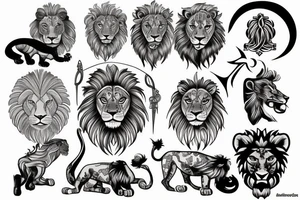 Lion Sin of Pride, Mythical, Greek, tattoo idea