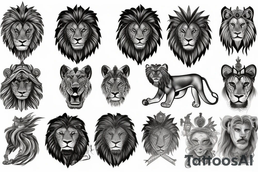 Lion Sin of Pride, Mythical, Greek, tattoo idea