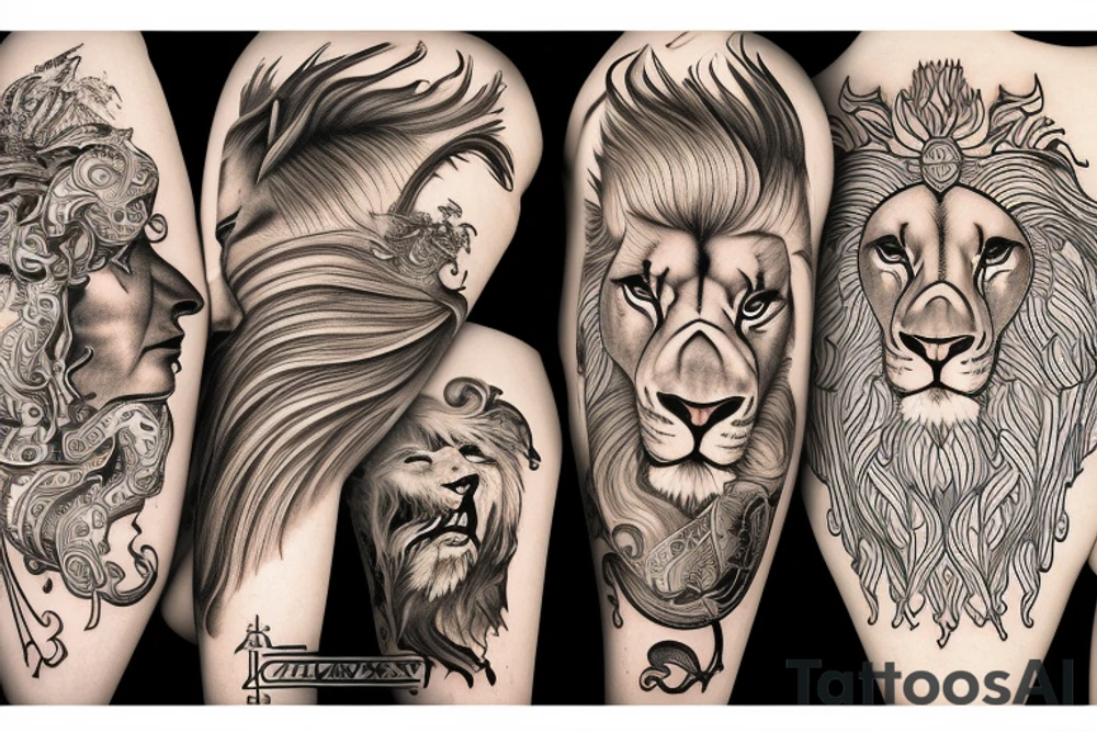Lion Sin of Pride, Mythical, Greek, tattoo idea