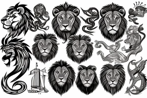 Lion Sin of Pride, Mythical, Greek, tattoo idea