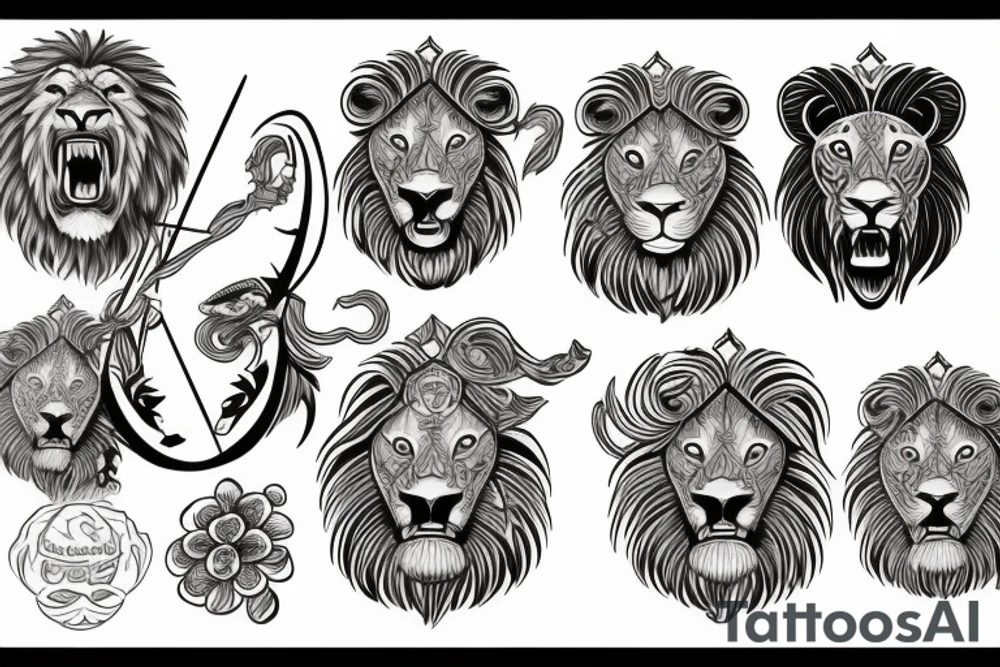 Lion Sin of Pride, Mythical, Greek, tattoo idea