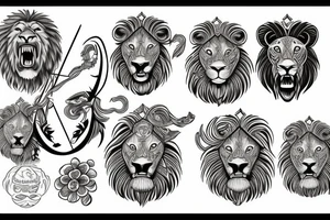Lion Sin of Pride, Mythical, Greek, tattoo idea