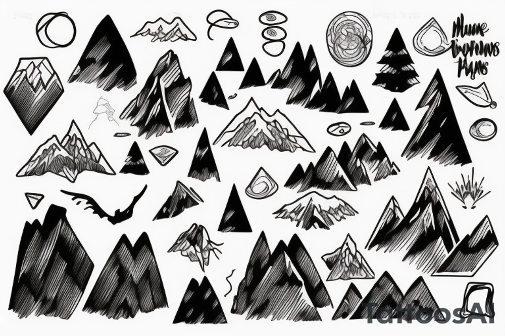 Mountains tattoo idea