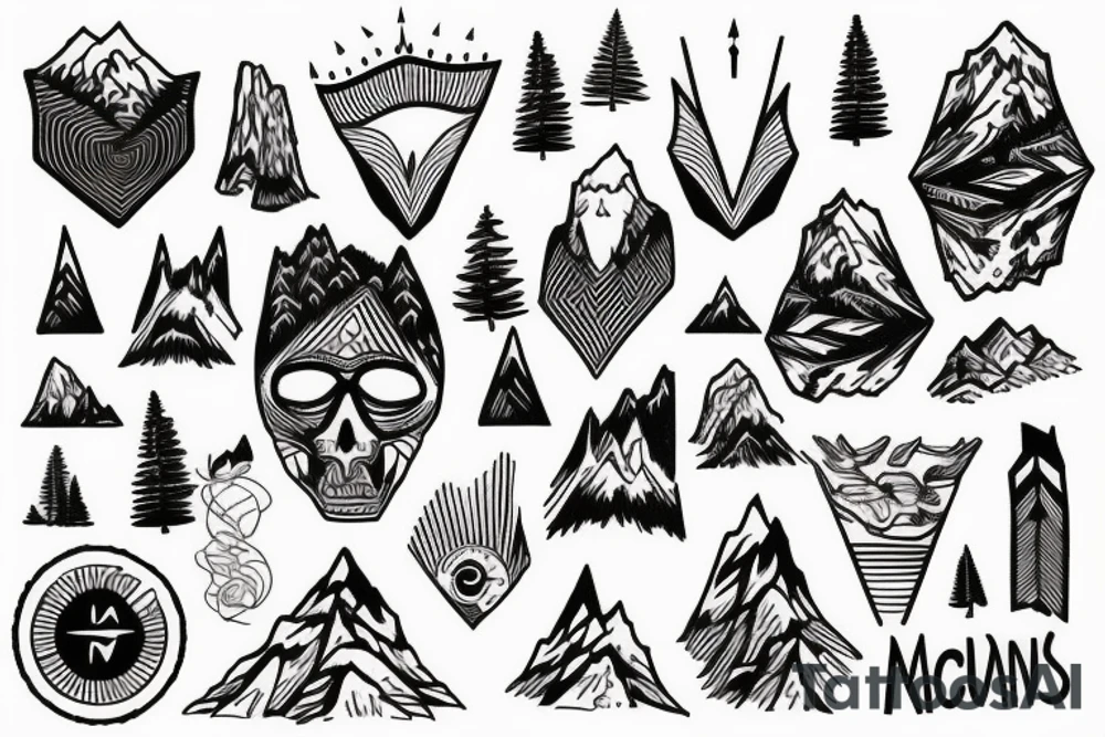 Mountains tattoo idea