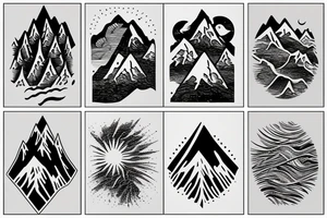 Wide mountains on the edge tattoo idea
