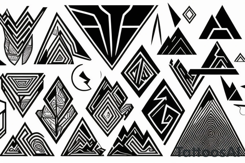 Wide mountains tattoo idea