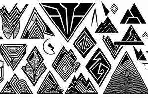 Wide mountains tattoo idea
