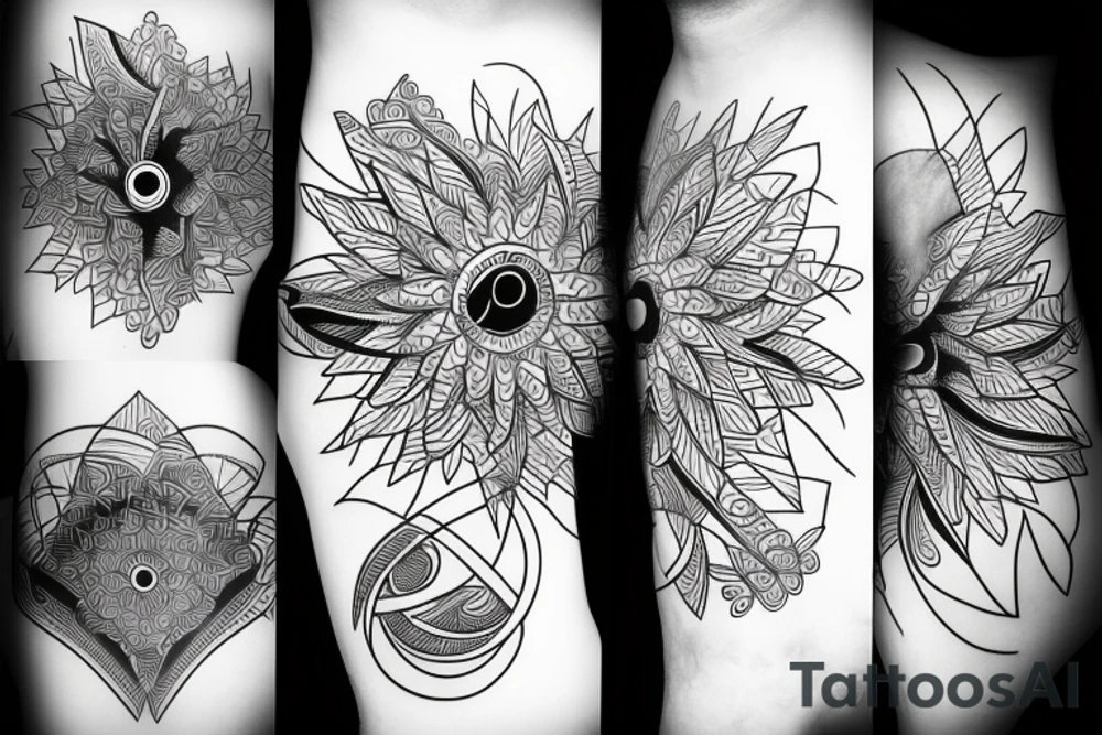 Wide mountains tattoo idea