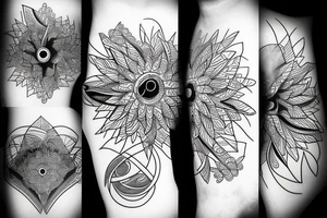 Wide mountains tattoo idea