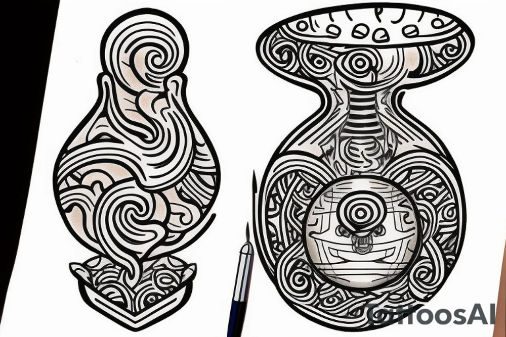 Hour glass tattoo idea