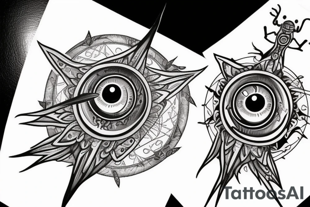Dragon fly with all seeing eye tattoo idea