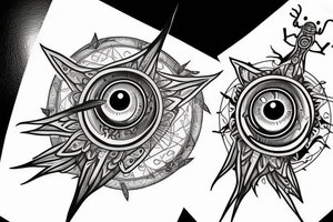 Dragon fly with all seeing eye tattoo idea