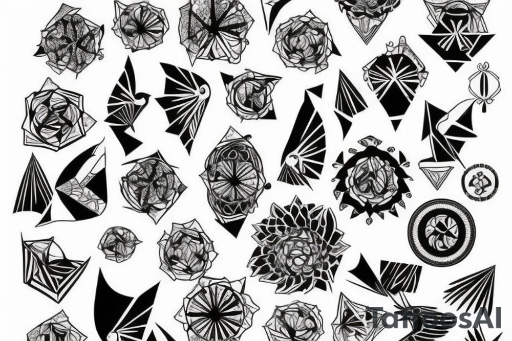 magpie flying tattoo idea