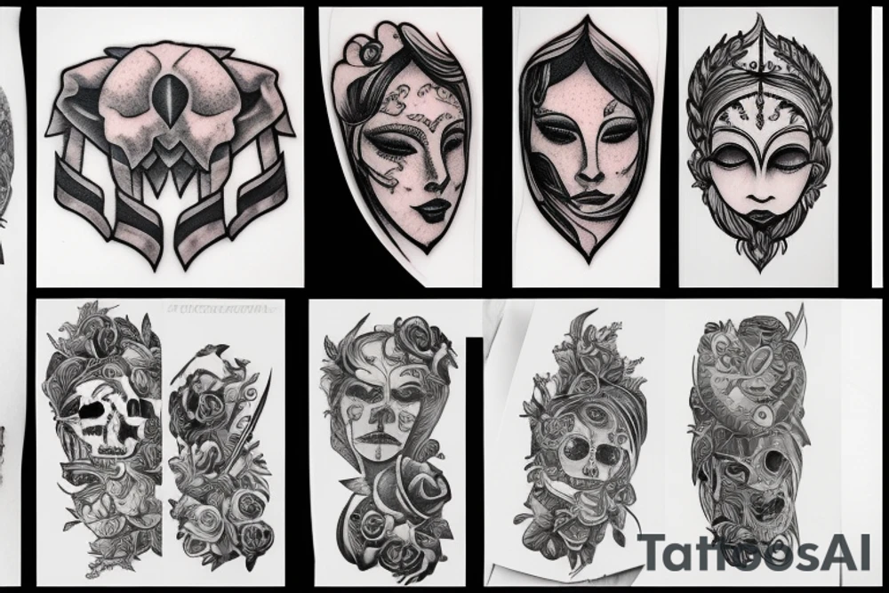 Deadly knife tattoo idea