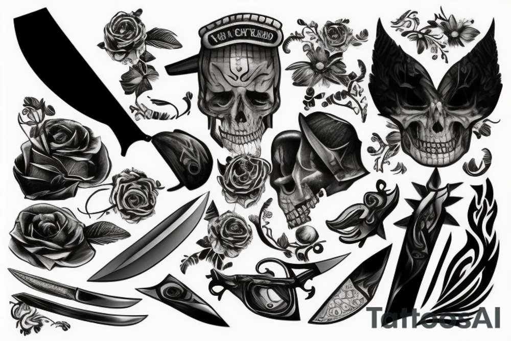 Knife tattoo idea