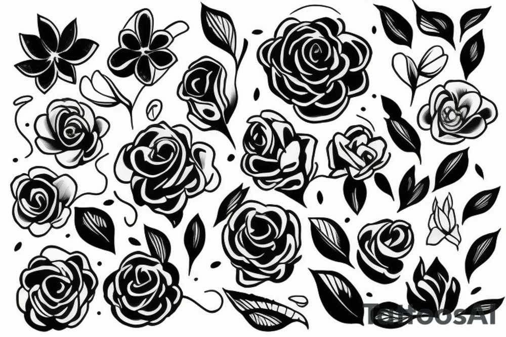 letting go, calm, flowers, tattoo idea