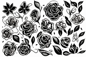 letting go, calm, flowers, tattoo idea
