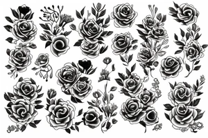 ocean of flowers tattoo idea