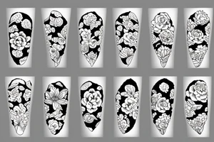 ocean of flowers tattoo idea