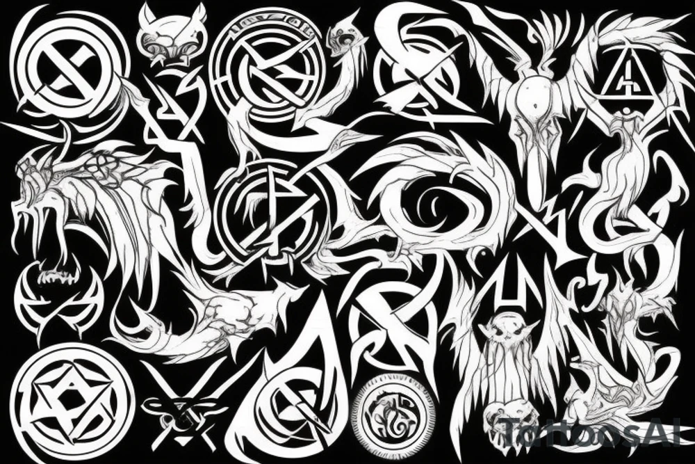 Demonic sigil tattoo idea