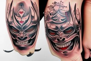 hannya mask hand tattoo tattoo idea