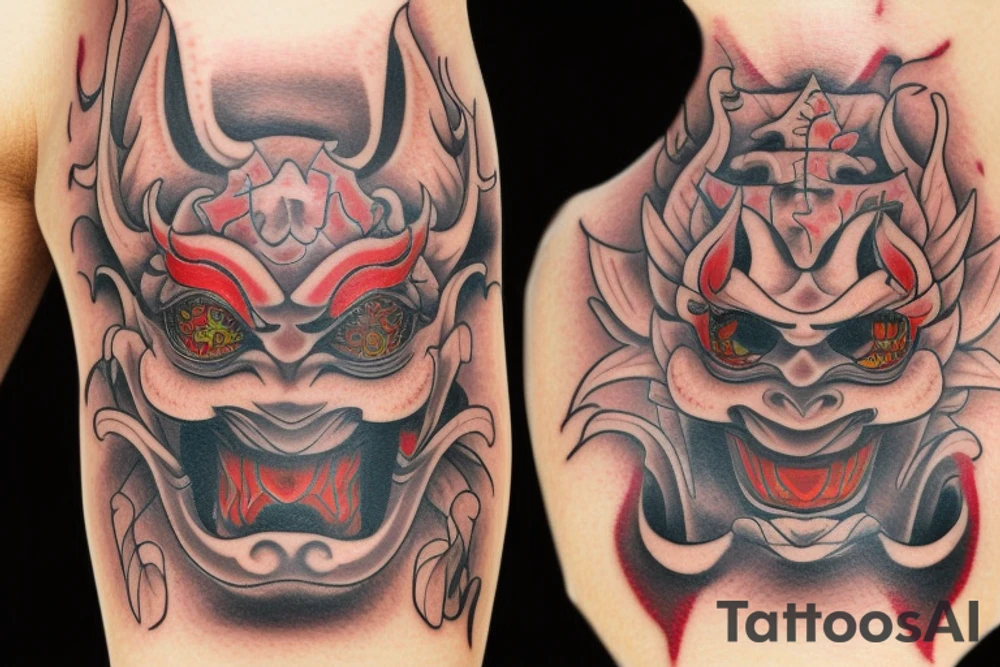 hannya mask hand tattoo tattoo idea