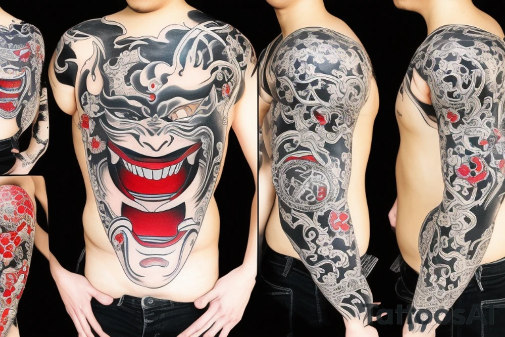 hannya mask tattoo idea