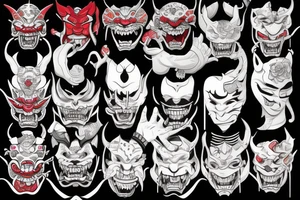 hannya mask tattoo idea