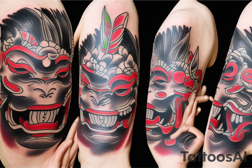 hannya mask tattoo idea