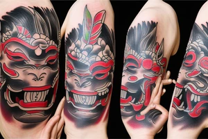 hannya mask tattoo idea