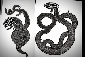 Kundalini snake tattoo idea