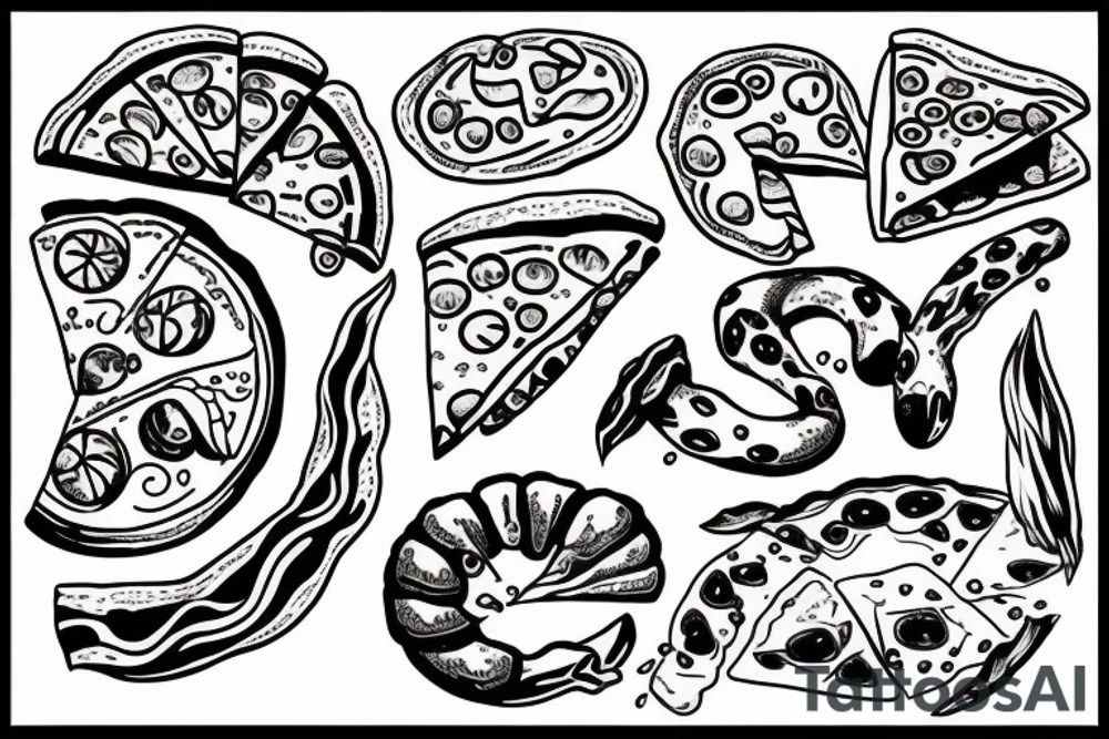 ouroboros pizza tattoo idea