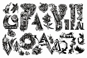 The word "A2S" written on the arm tattoo idea