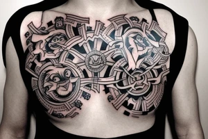upgrade crown tattoo on my chest, mayby monkey or ai effect tattoo idea