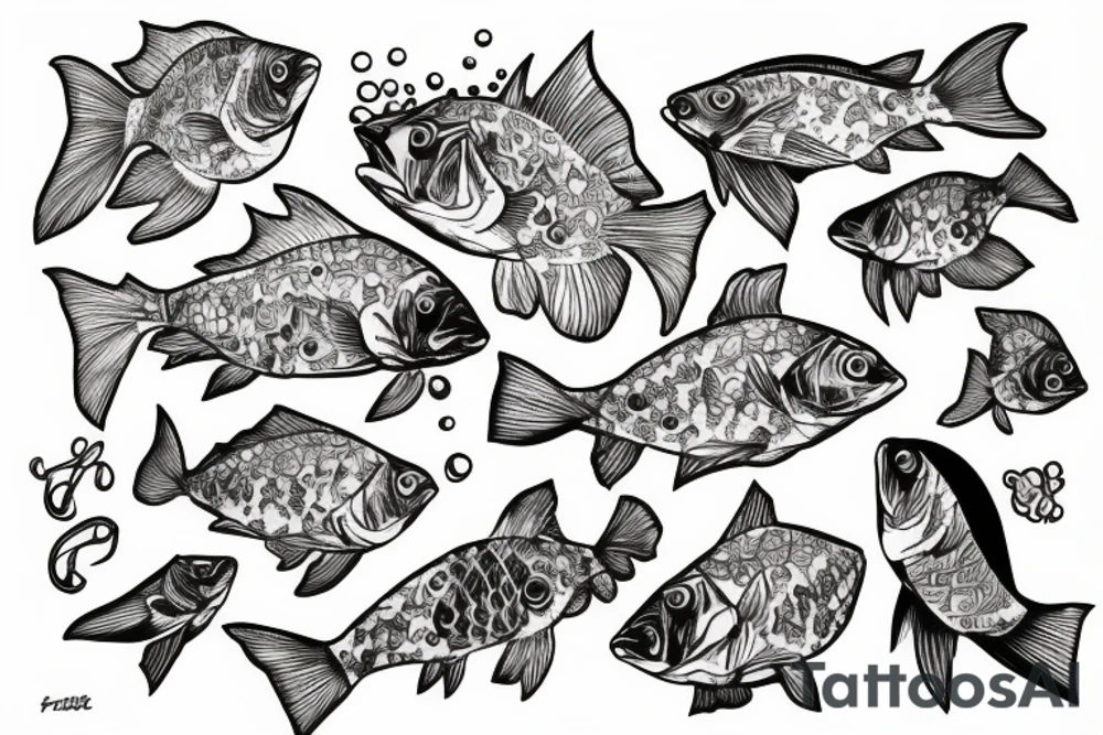 Fish in a car tattoo idea