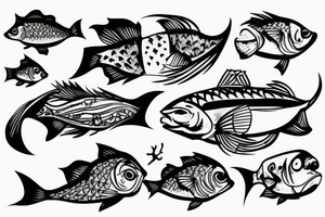 Fish in a car tattoo idea