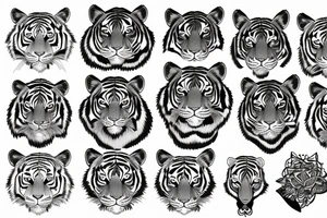 Three eyed tiger tattoo idea