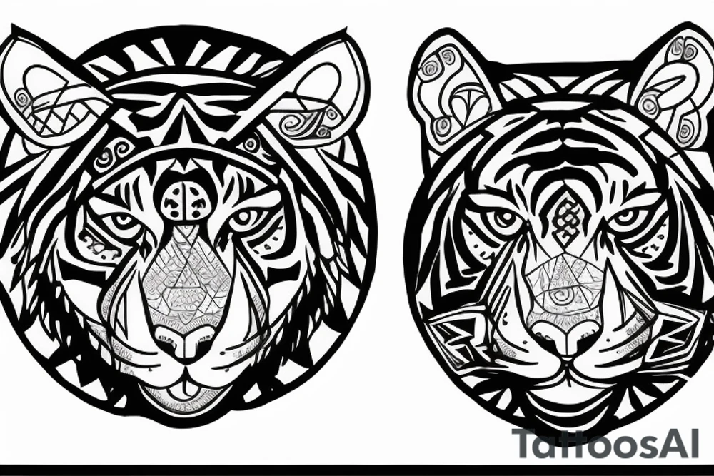 tiger with third eye tattoo idea