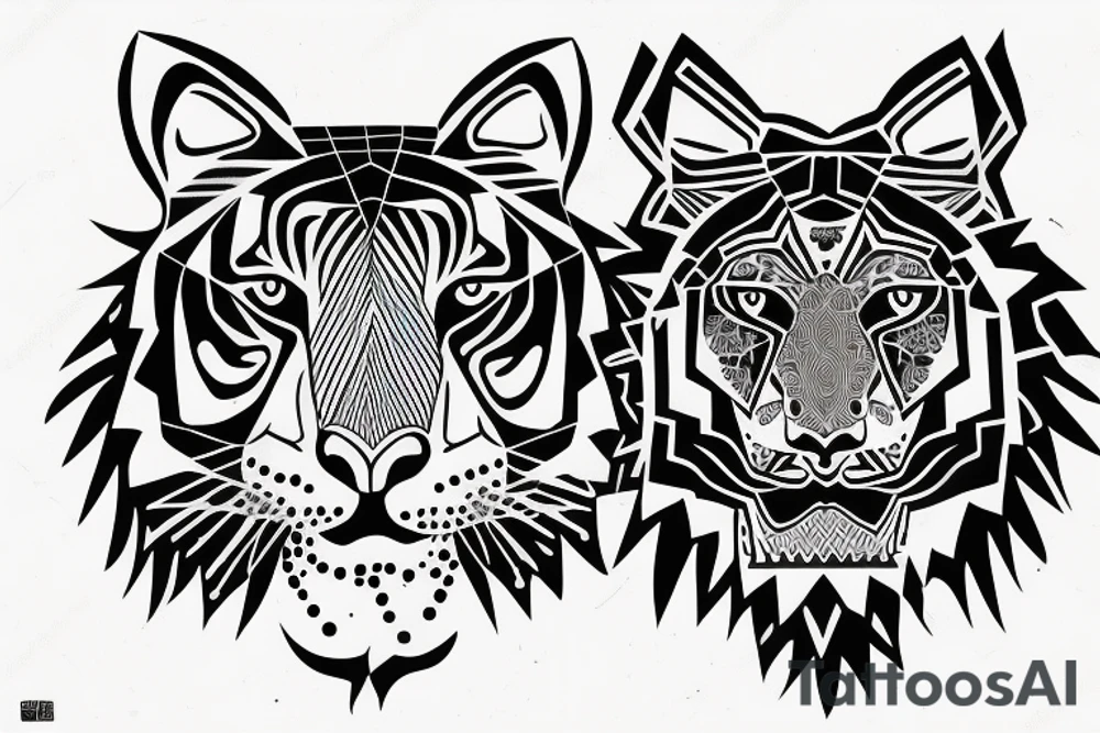 tiger with third eye tattoo idea