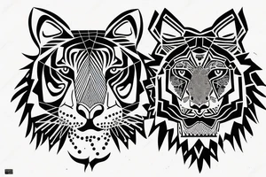 tiger with third eye tattoo idea