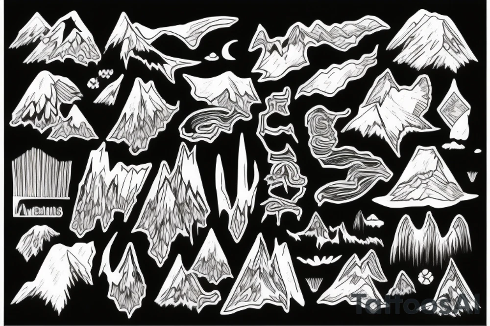 Mountains tattoo idea