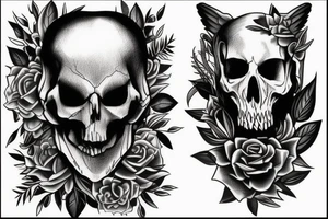 Death vs forest animal tattoo idea