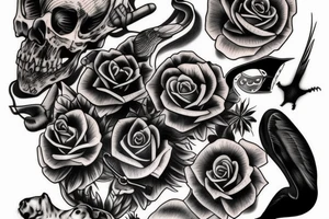 Death vs animal tattoo idea